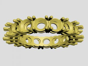 diamond line ring 3D Print Model
