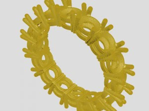 diamond line ring 3D Print Model