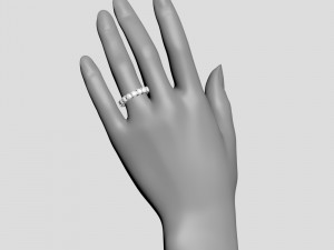 diamond line ring Modello di stampa 3D
