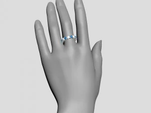 diamond line ring 3D Print Model