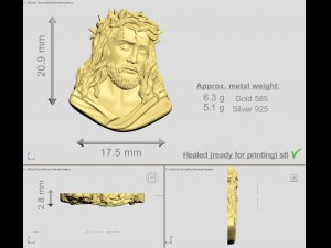 jesus representation of face 3D प्रिंट मॉडल