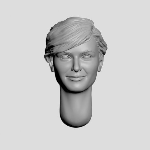head of ukrainian women with hair 3D Print Model .c4d .max .obj .3ds .fbx .stl .blend 
