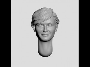 head of ukrainian women with hair 3D 프린트 모델