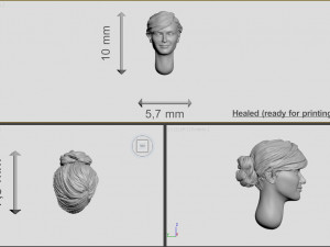 head of ukrainian women with hair 3D Print Model