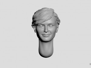 head of ukrainian women with hair 3D Print Model