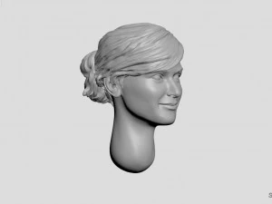 head of ukrainian women with hair 3D Print Model