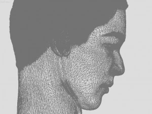 head of japanese man with hair 3D Print Model