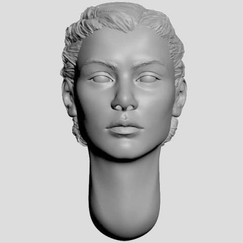 head of maldivas woman with hair Modelo de impresión 3D .c4d .max .obj .3ds .fbx .stl .blend