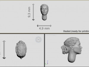 head of maldivas woman with hair Modelo de impresión 3D