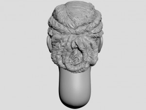 head of maldivas woman with hair Modelo de impresión 3D