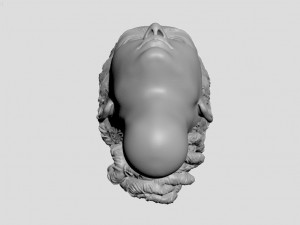 head of maldivas woman with hair Modelo de impresión 3D