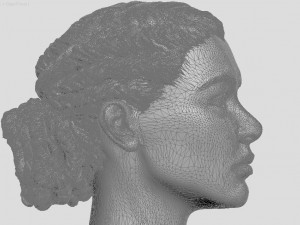 head of maldivas woman with hair Modelo de impresión 3D