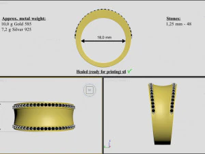 패턴이 없는 반지 3D 프린트 모델