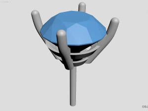 पुसेट बाली 3D प्रिंट मॉडल