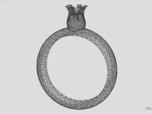 tulip ring Model Cetak 3D