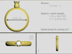 tulip ring 3D Print Model