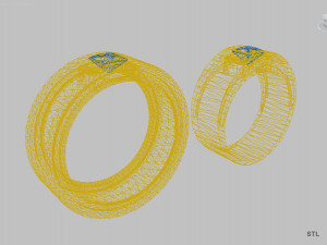 wedding rings 3D Print Model