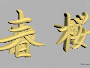 earring kanji Modello di stampa 3D
