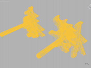 earring kanji Modello di stampa 3D