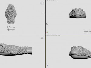 snake head 1 - best for jewelry 3D प्रिंट मॉडल