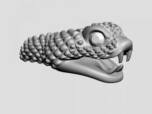 蛇头 3 - 最适合珠宝 3D 打印模型