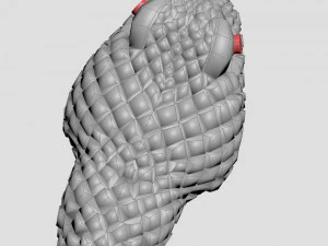 スネークヘッド 3 - ジュエリーに最適 3Dプリントモデル
