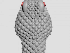 スネークヘッド 3 - ジュエリーに最適 3Dプリントモデル