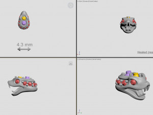 snake head 4 - best for jewelry Model Cetak 3D