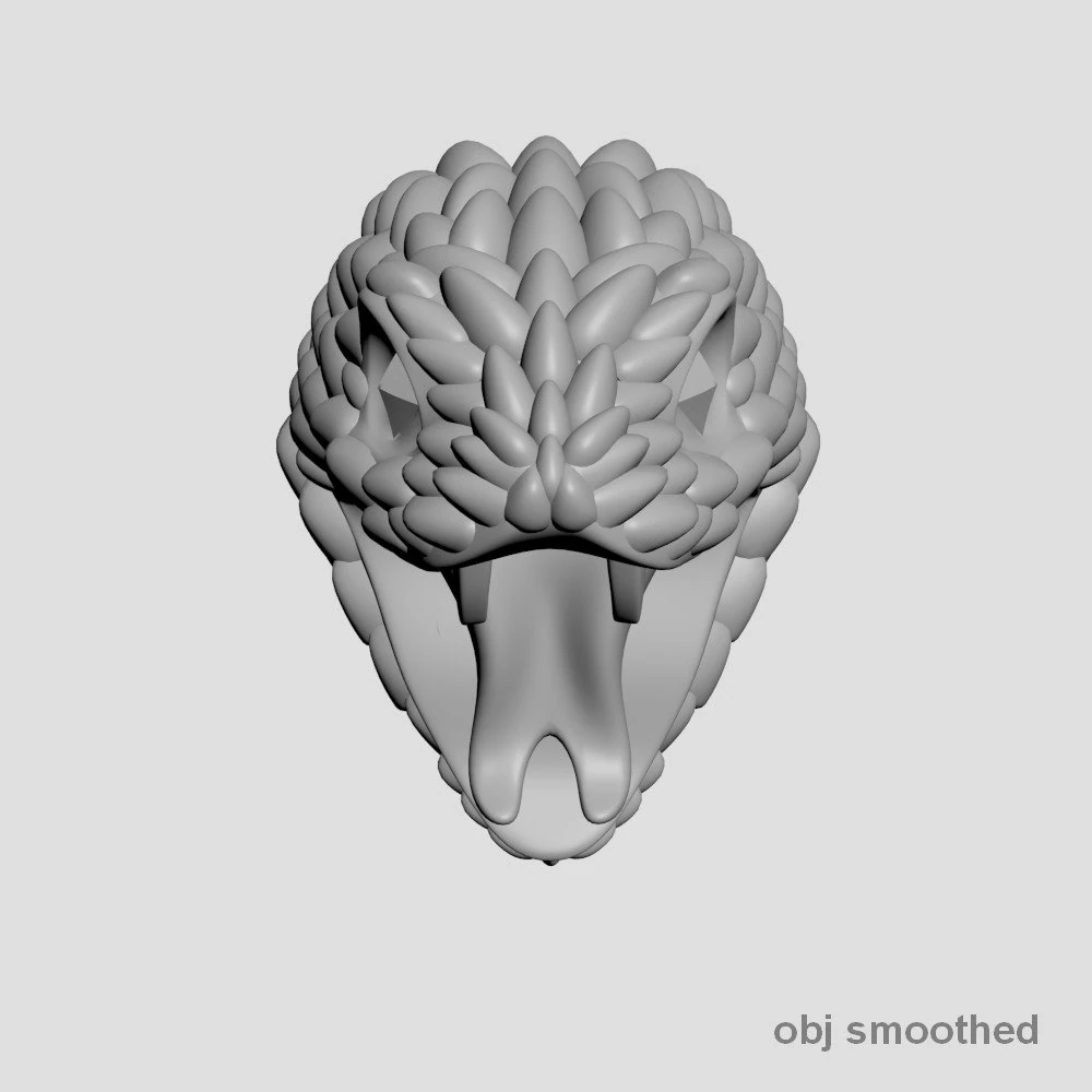 snake head 5 - best for jewelry 3D Print Model .c4d .max .obj .3ds .fbx .stl .blend 