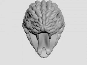 スネークヘッド 5 - ジュエリーに最適 3Dプリントモデル