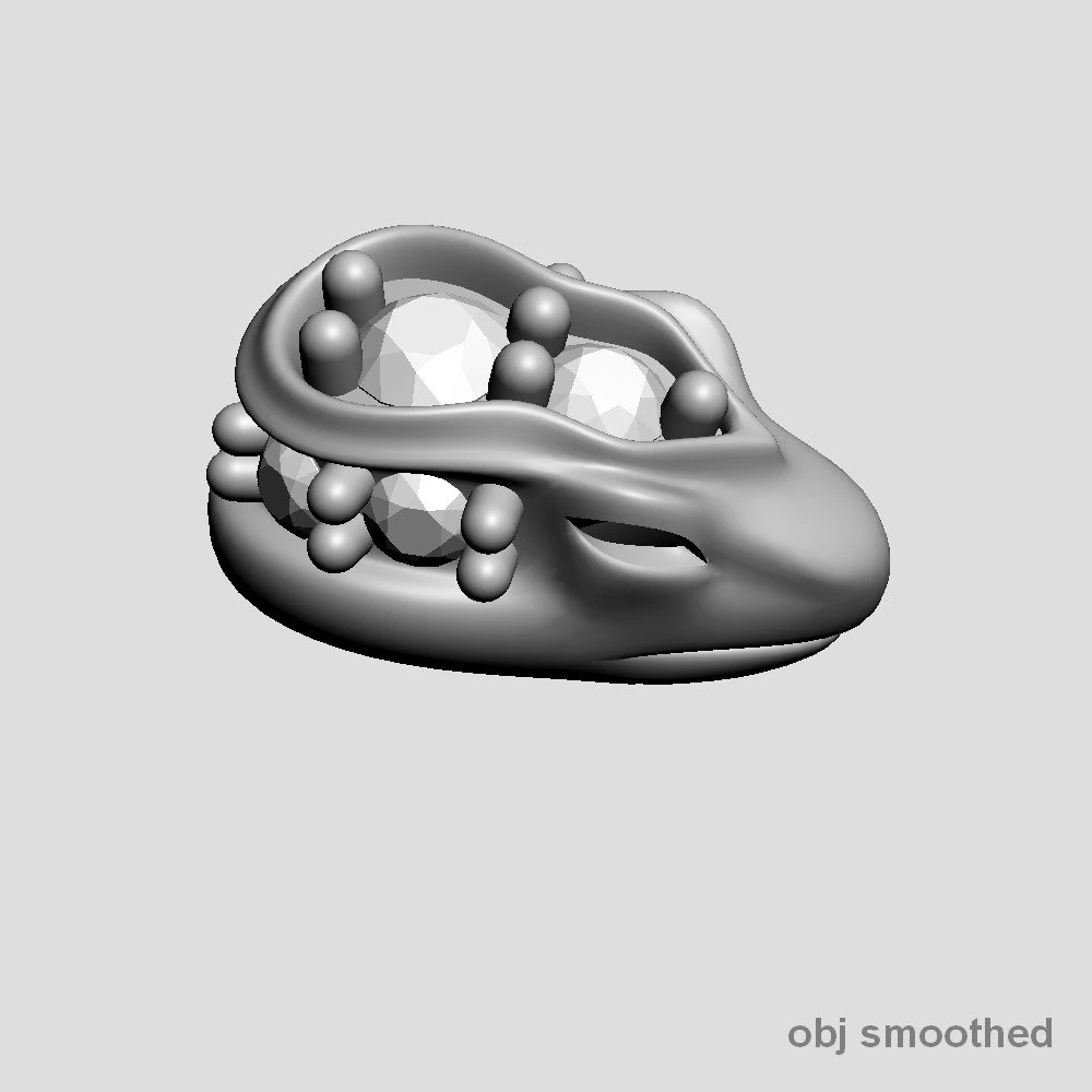snake head 8 - best for jewelry 3D Print Model .c4d .max .obj .3ds .fbx .stl .blend 