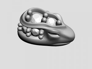 뱀 머리 8 - 보석에 가장 적합 3D 프린트 모델
