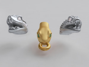 8 snake heads - best for jewelry 3D Print Model