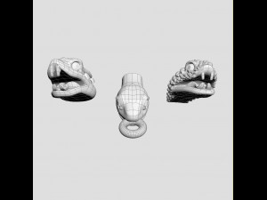 8 snake heads - best for jewelry Model do druku 3D