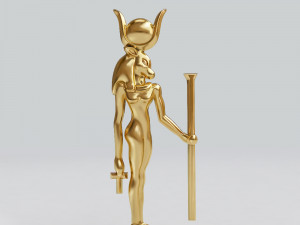 egyptian goddess -hathor - excellent for jewelry model 3D 프린트 모델