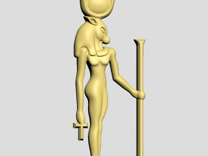 egyptian goddess -hathor - excellent for jewelry model 3D Print Model