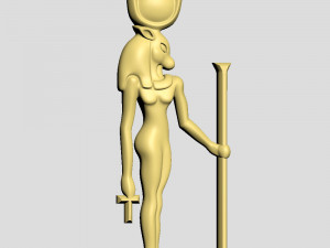egyptian gods - hathor and anubis - excellent for jewelry 3D Print Model