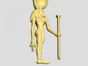 egyptian gods - hathor and anubis - excellent for jewelry 3D Print Model