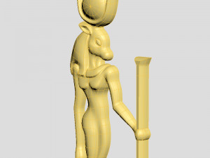 egyptian gods - hathor and anubis - excellent for jewelry 3D Print Model