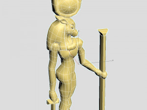 egyptian gods - hathor and anubis - excellent for jewelry 3D Print Model
