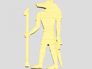 egyptian gods - hathor and anubis - excellent for jewelry 3D Print Model