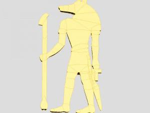 egyptian gods - hathor and anubis - excellent for jewelry 3D Print Model