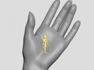 egyptian gods - hathor and anubis - excellent for jewelry 3D Print Model