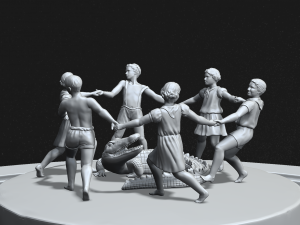 stalingrad fountain - children s round dance Modello di stampa 3D