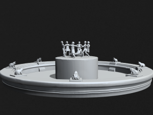 stalingrad fountain - children s round dance Modello di stampa 3D