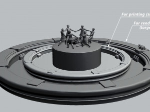 stalingrad fountain - children s round dance Modello di stampa 3D