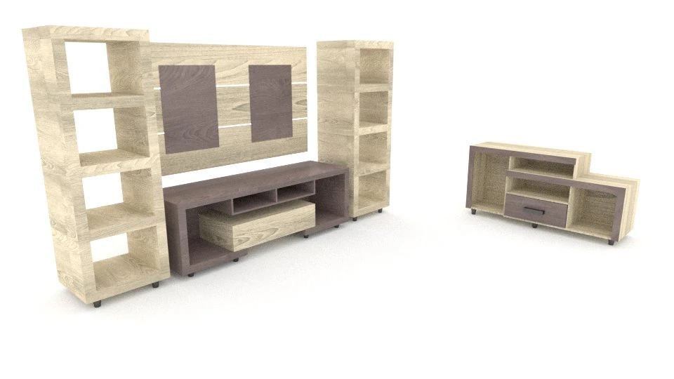 2 tv racks pack 3D Model .c4d .max .obj .3ds .fbx .stl .blend
