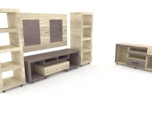 2 tv racks pack 3D 모델
