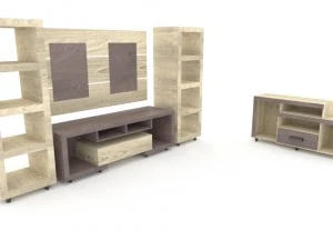 2 tv racks pack 3D Model