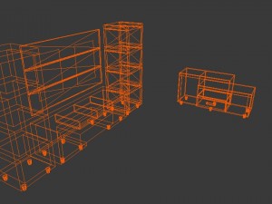 2 tv racks pack 3D Модель